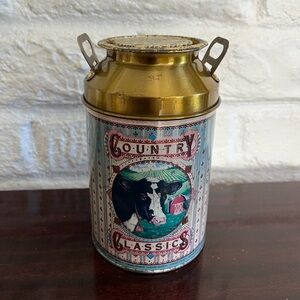 Country Classics Cow Decorative Milk Canister Rustic Farmhouse Decor